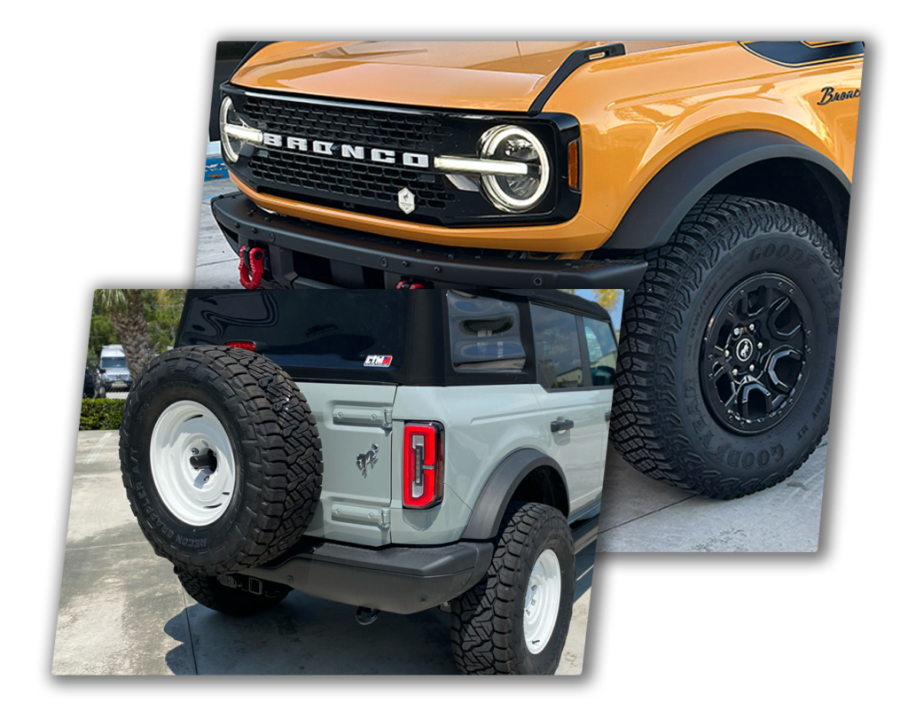Aftermarket parts and customization done on Ford Bronco at CTM Customs in Stuart FL