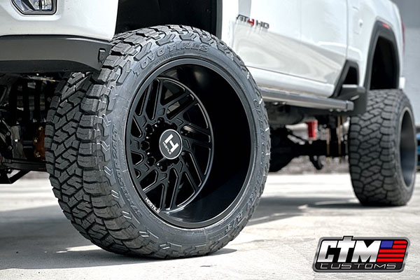 Truck Lift Kit With Custom Wheels and Tires